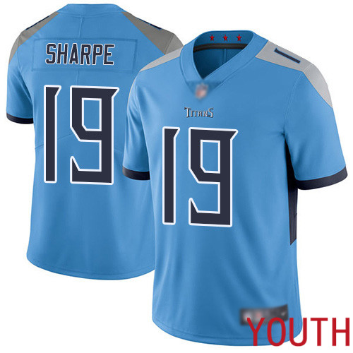 Tennessee Titans Limited Light Blue Youth Tajae Sharpe Alternate Jersey NFL Football #19 Vapor Untouchable